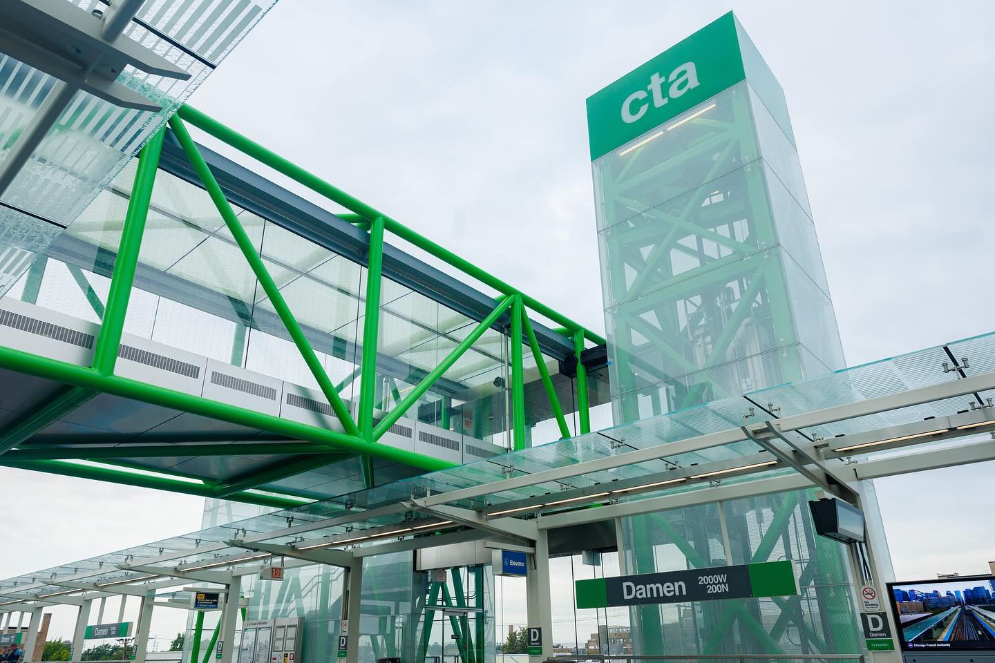 Dignitaries Celebrate Reopening of CTA Damen Green Line Station