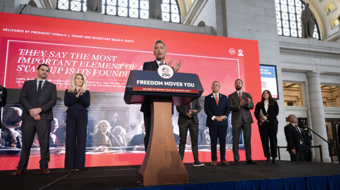 U.S. Transportation Secretary Sean P. Duffy launched campaign