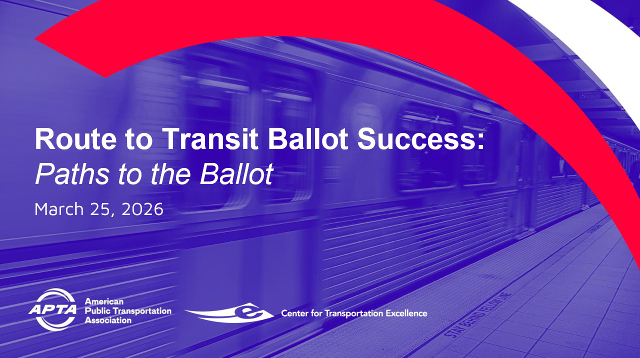 Route to Transit Ballot Success Webinar Cover Slide
