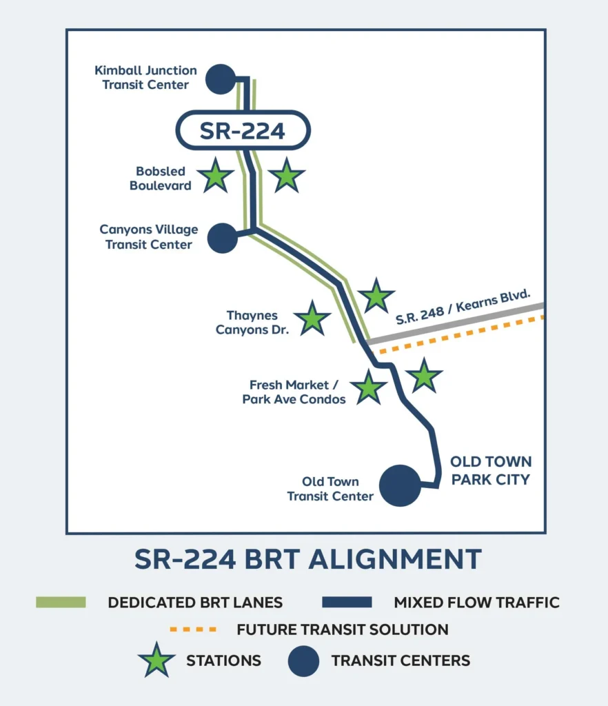SR-224 BRT alignment map