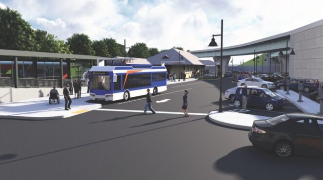 bus station rendering