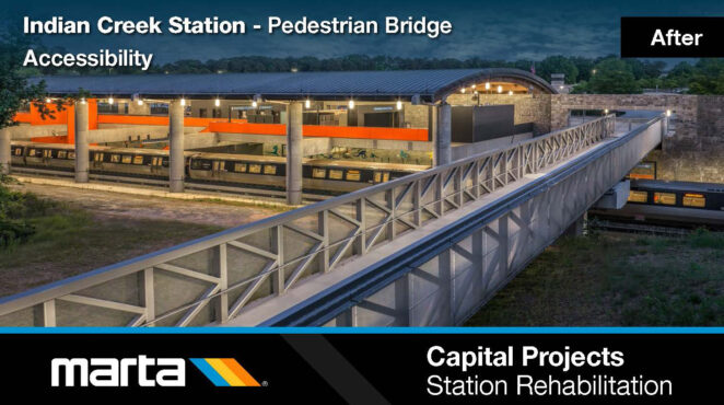 MARTA after image of Indian Creek Station-Pedestrian Bridge