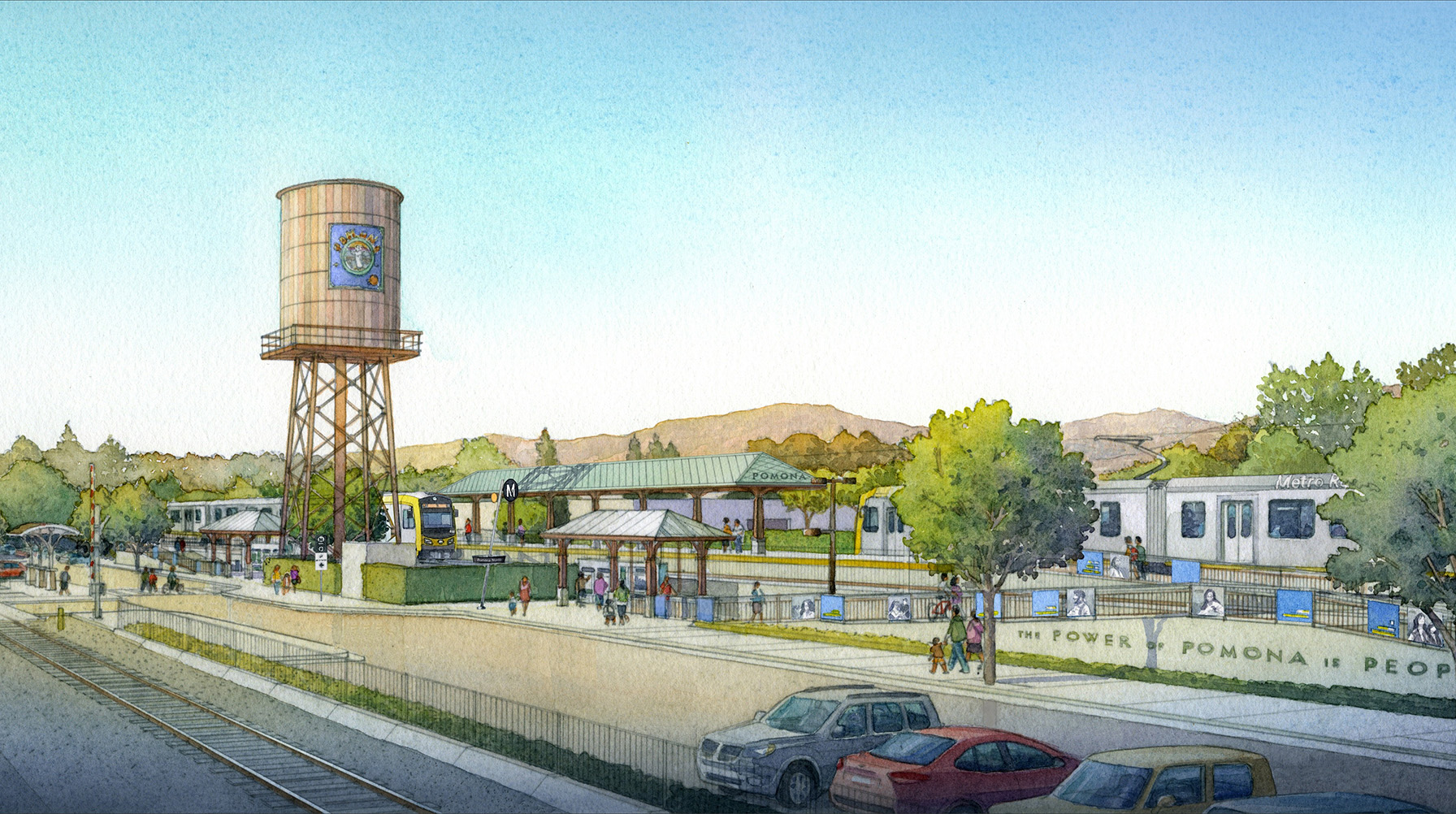 Foothill Gold Line Pomona rendering