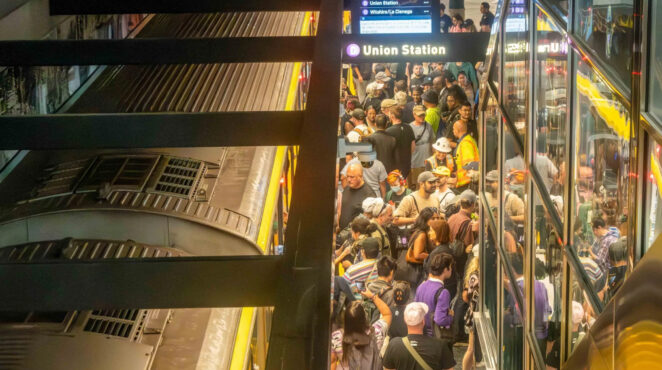 LA Metro crowd