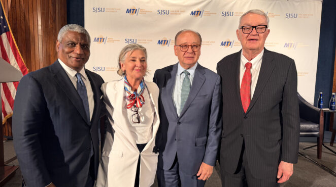 Rodney Slater, Polly Hanson, Paul Skoutelas, and James Burnley IV