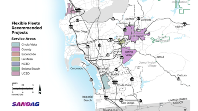 SANDAG Flexible Fleets Map